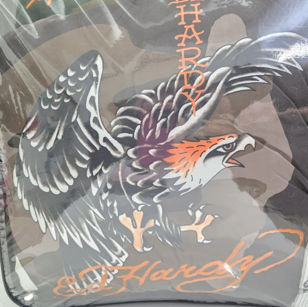 Ed Hardy Queen 8 Piece Camo Eagle Comforter Bedding Set